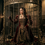 Katarina Morhacova in Gilded Red Cage